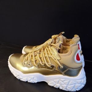 Champion Women's Life Tank Size 7: Gold/White